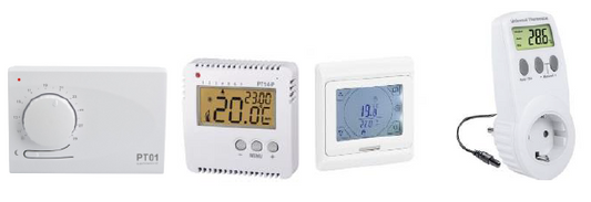 Klassische Steuerung mit Thermostat und Kabel